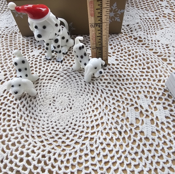 Pier 1 Dalmatian Dog Art Glass- White and Black Used - Picture 6 of 15